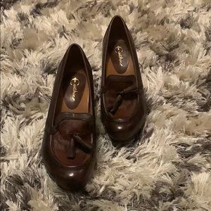 Earthies Brown Women’s Leather Heels .Size 9.5 NWT